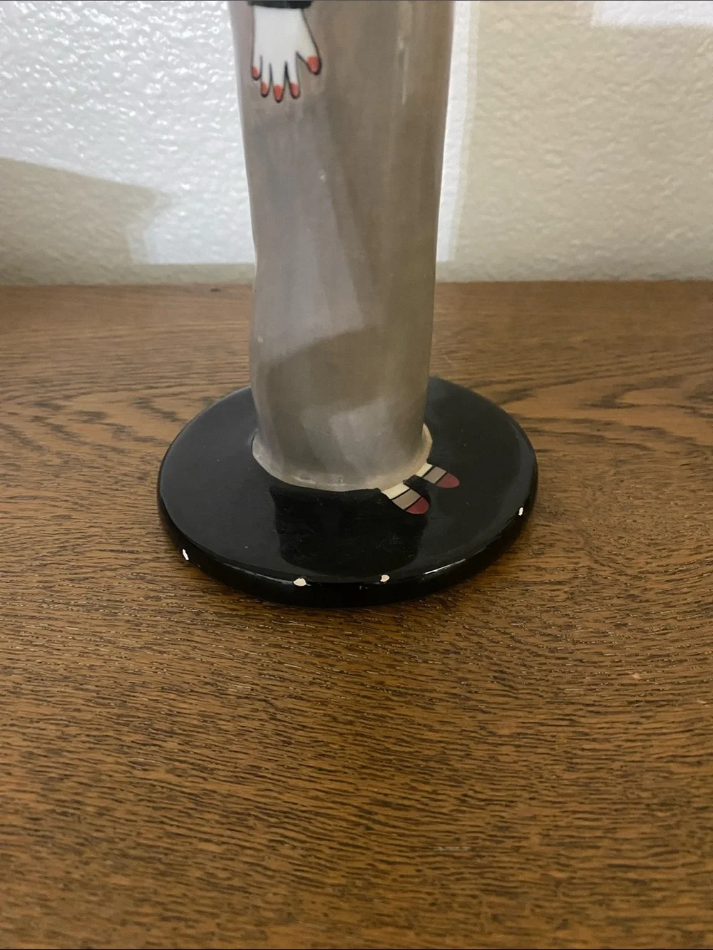 Susan Paley Whimsical Bud Vase / Candleholder, 12” tall.